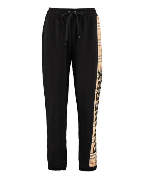 burberry logo track pants|Cotton Track Pants in Black .